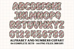 Christmas Alphabet png clipart, christmas letters doodle Product Image 4