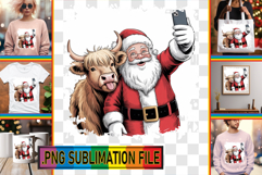 Unique TSHIRT Designs PNG, Funny Santa Product Image 1