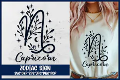 Capricorn Zodiac Sign SVG. Horoscope Symbol Laser Cut File Product Image 1