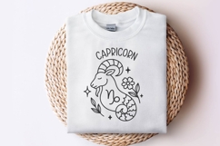 Capricorn Zodiac Sign SVG | Cute Horoscope Keychain PNG Product Image 3