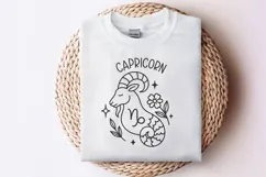 Capricorn Zodiac Sign SVG | Cute Horoscope Keychain PNG Product Image 3