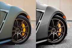 Masterpiece Hypercar close-up photography with stunning gray shine detailed colors 