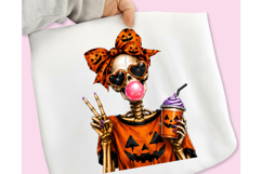 Cute Skeleton Halloween PNG, Funny Halloween Skeleton PNG Product Image 4