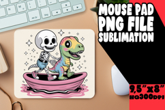 JOYFUL MOUSE MAT SUBLIMATION STYLE, Funny Skeleton Product Image 1