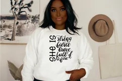 She Is Strong Fierce Brave Full Of Fire, Sublimation Design Product Image 10