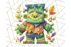 Kawaii Halloween Clipart Cute Kids and Candy Elements Png Product Image 2