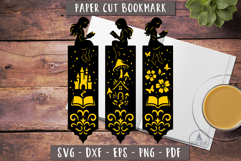 Fairy tale bookmarks SVG | 3d fantasy bookmark bundle Product Image 6