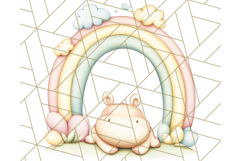Pastel Plushie Rainbow Clipart PNG, Nursery Baby Animals Png Product Image 2