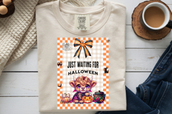 Halloween Highland Cow PNG Waiting for Halloween Sublimation Product Image 9