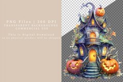 Halloween Fairy house clipart, Halloween clipart, Pumpkin Product Image 7