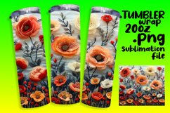 Spring 20oz Tumbler Wrap - 3D Floral Delight Product Image 1