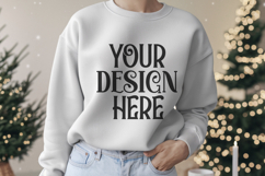 Christmas Gildan 18000 ASh Sweatshirt Mockups Product Image 1
