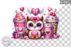 Valentine&#039;s Day Owl - Valentine Clipart Sublimation Product Image 1