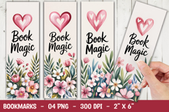 Book Magic Floral Bookmark Sublimation Product Image 1