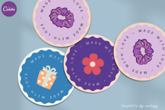 Minimal Made With Love Sticker, Small Business Packaging Sti Product Image 3