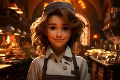 3D Pixar Character Child Girl Chef with relevant environment Product Image 1