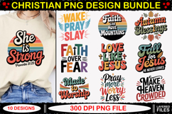 Christian PNG Design Bundle, 10 Designs Product Image 1