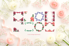 Roses and Horses. Watercolor Clipart Set Product Image 5
