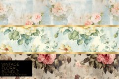 100 Vintage Floral Seamless Pattern Bundle, Shabby Papers Product Image 9