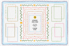15 Watercolor Doodle Borders PNG | Whimsical border Product Image 1
