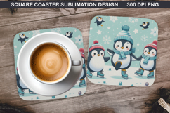 Christmas Coaster Sublimation, Christmas Coaster PNG Design Product Image 1