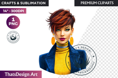 Modern Winter Girl Fashion Illustrations PNG Graphics Product Image 1