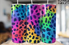 Rainbow Leopard Print Tumbler Wrap - High Quality 300 Dpi Product Image 1