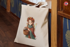 Golden Harvest Autumn Fairy Clipart Bundle Product Image 10