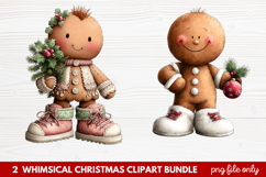 Whimsical Christmas Clipart | Cute Festive Holiday PNG Product Image 1