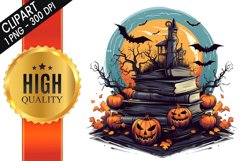 Halloween Books Sublimation Clipart Bundle Product Image 5