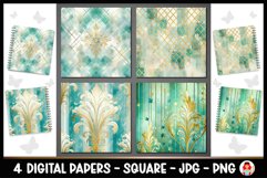 4 Vintage Floral Digital Papers I Junk Journal Pages Product Image 1