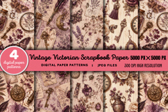 Victorian Scrapbook Paper JPG Product Image 1