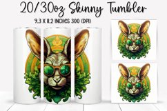 St. Patrick&#039;s Day Bunny - Tumbler Sublimation Design Product Image 1