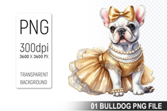 Cute French Bulldog Clipart PNG, Bulldog Graphic Design Product Image 1