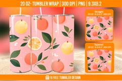 Orange Tumbler Wrap Designs, Sublimation Wrap Product Image 1