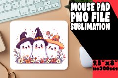 Spooky Watercolor Ghost Mouse Pad Fall Design PNG Product Image 1
