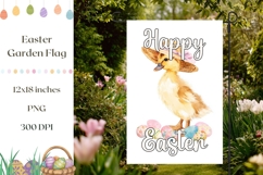 Welcome Garden Flag, Easter Duck Garden Flag PNG Product Image 1