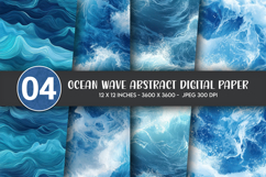 Deep Sea Wave Digital Paper Product Image 1