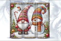 4 Gnome &amp; Snowman ChristmasTumbler Wrap 20 oz Product Image 5