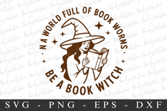 N A World Full Of Book Worms Svg | Halloween Svg | Cricut Product Image 1