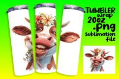 Country Style Cow Tumbler Sublimation - 20oz Product Image 1