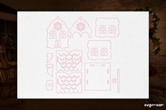 Christmas House Candle Holder SVG | Laser Cut | Glowforge Product Image 3