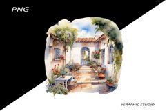 Greece summer clipart, Mediterranean Food Clipart, Product Image 1