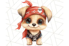 Cartoon Pirate Kids and Animals PNG Clipart for Fun Designs Product Image 2