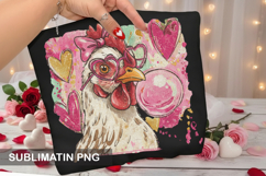 Chicken Sublimation - Valentine Sublimation PNG Design Product Image 1