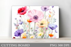 Flowers Cutting Board. Floral Cutting Board Design Product Image 1