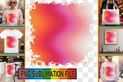 RADIANT TSHIRT Sublimation PNG, Funky Pattern Product Image 1