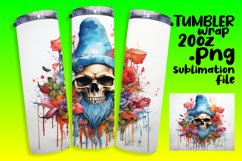 Floral Skull Tumbler Wrap for Sublimation Product Image 1