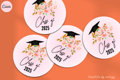 Floral Graduation Sticker Template Editable Canva Product Image 3