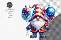 Patriotic clipart, Gnome clipart, America sublimation Product Image 1